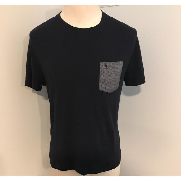 Original Penguin Dark Saphire Men's Printed Pocket Tee - Picture 1 of 9